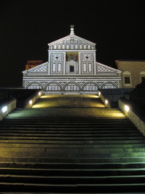 Piazzale Michelangelo-03.JPG - San Miniato al Monte - built in 1015, this is one of Florence's most beautiful churches.